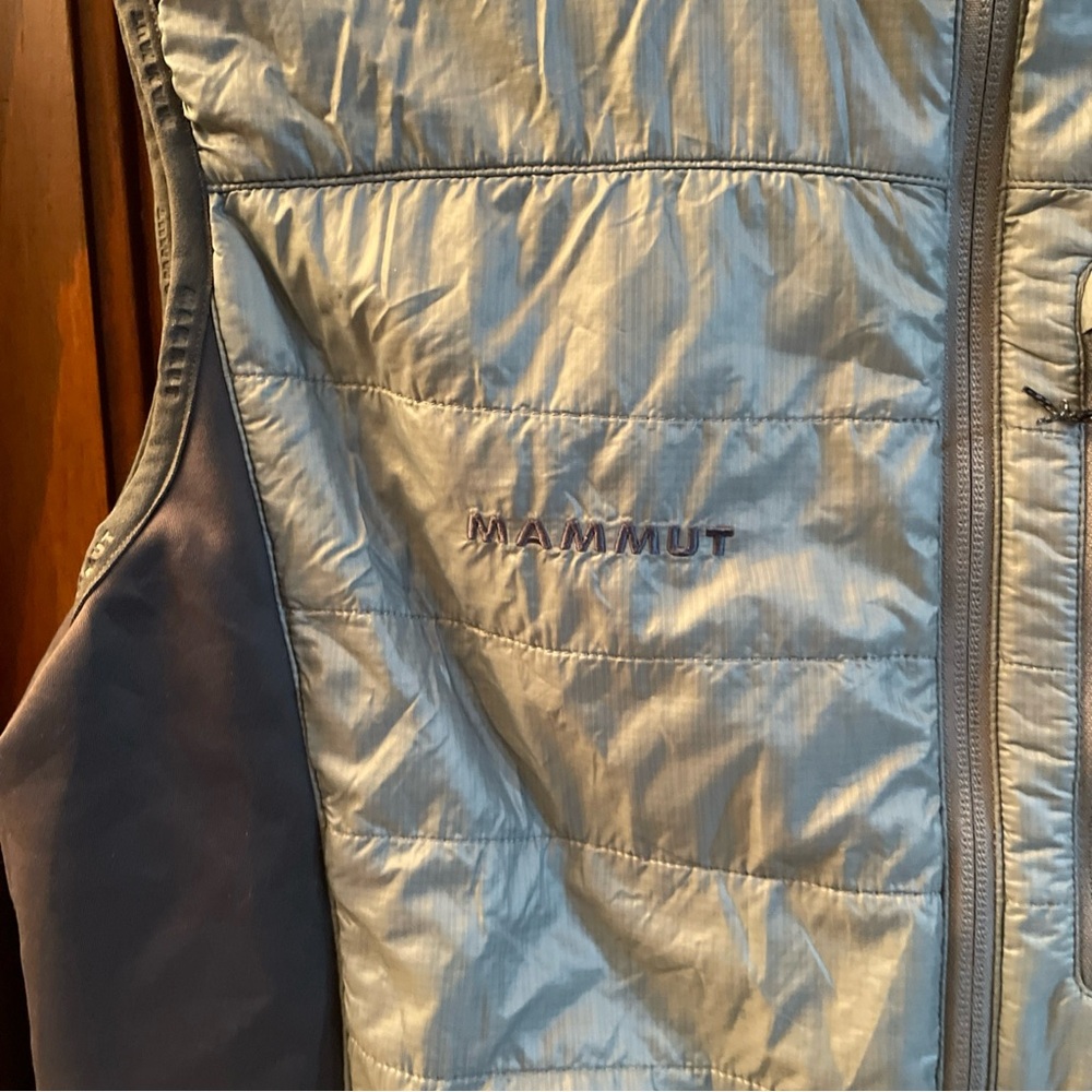 Mammut Vest Jacket Mens Medium Polartec Alpha Puffer Gray Lightweight Outdoors - Picture 3 of 14